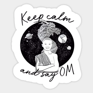 Keep Calm and say OM Sticker